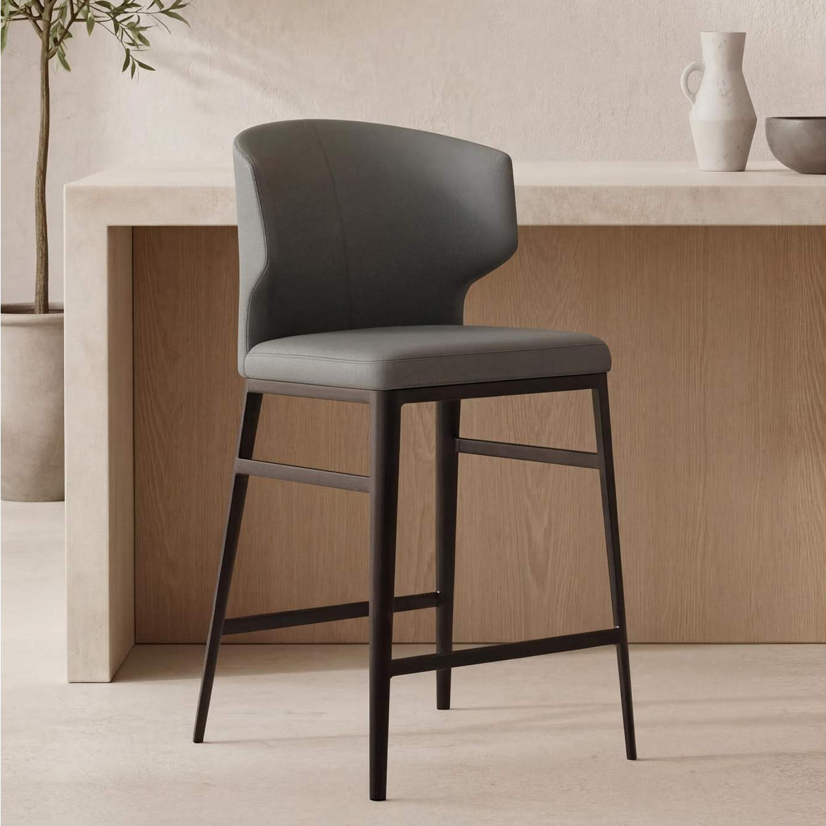 EJ-1022-15 Delaney Counter Stool Grey