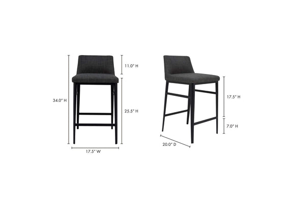 EJ-1031-07 Baron Counter Stool Charcoal Grey