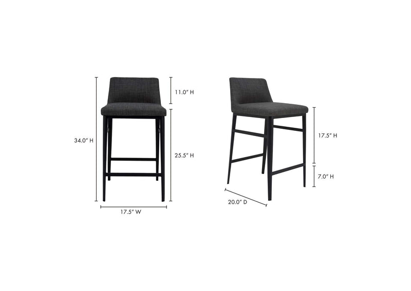 EJ-1031-07 Baron Counter Stool Charcoal Grey