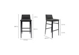 EJ-1032-07 Baron Bar Stool Charcoal Grey