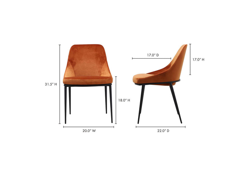 EJ-1034-12 Sedona Dining Chair Amber - Set Of Two