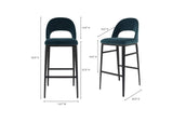 EJ-1037-36 Roger Bar Stool Teal