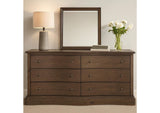 EM-1011-03 Clarence 6 Drawer Dresser Warm Brown