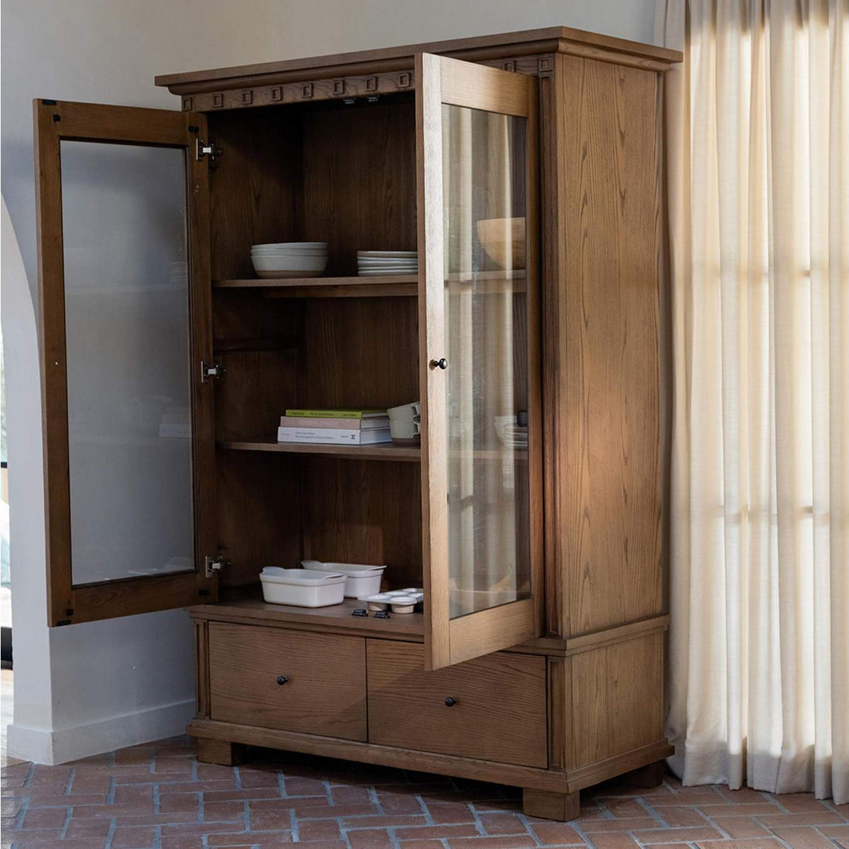 EM-1018-03-0 Lillian Tall Cabinet Brown