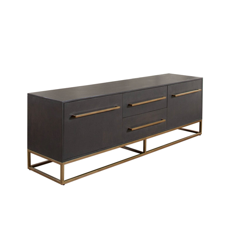 Encore Solid Mango Wood 2-Door / 2-Drawer Entertainment Cabinet