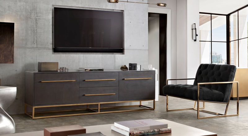 Encore Solid Mango Wood 2-Door / 2-Drawer Entertainment Cabinet