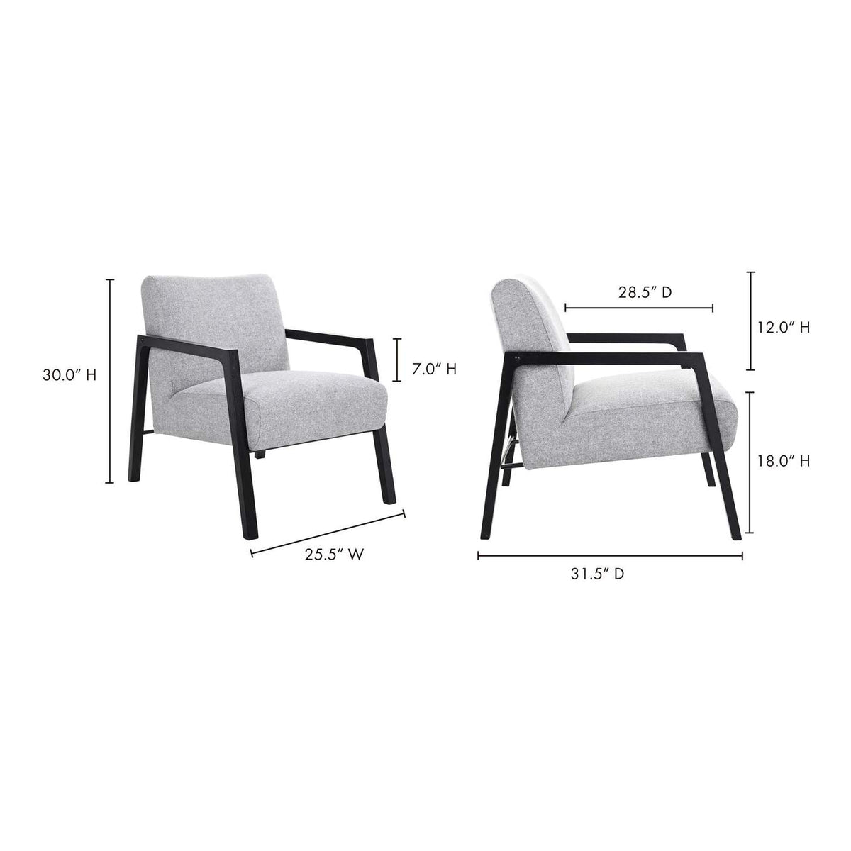 EQ-1012-15 Fox Chair Grey