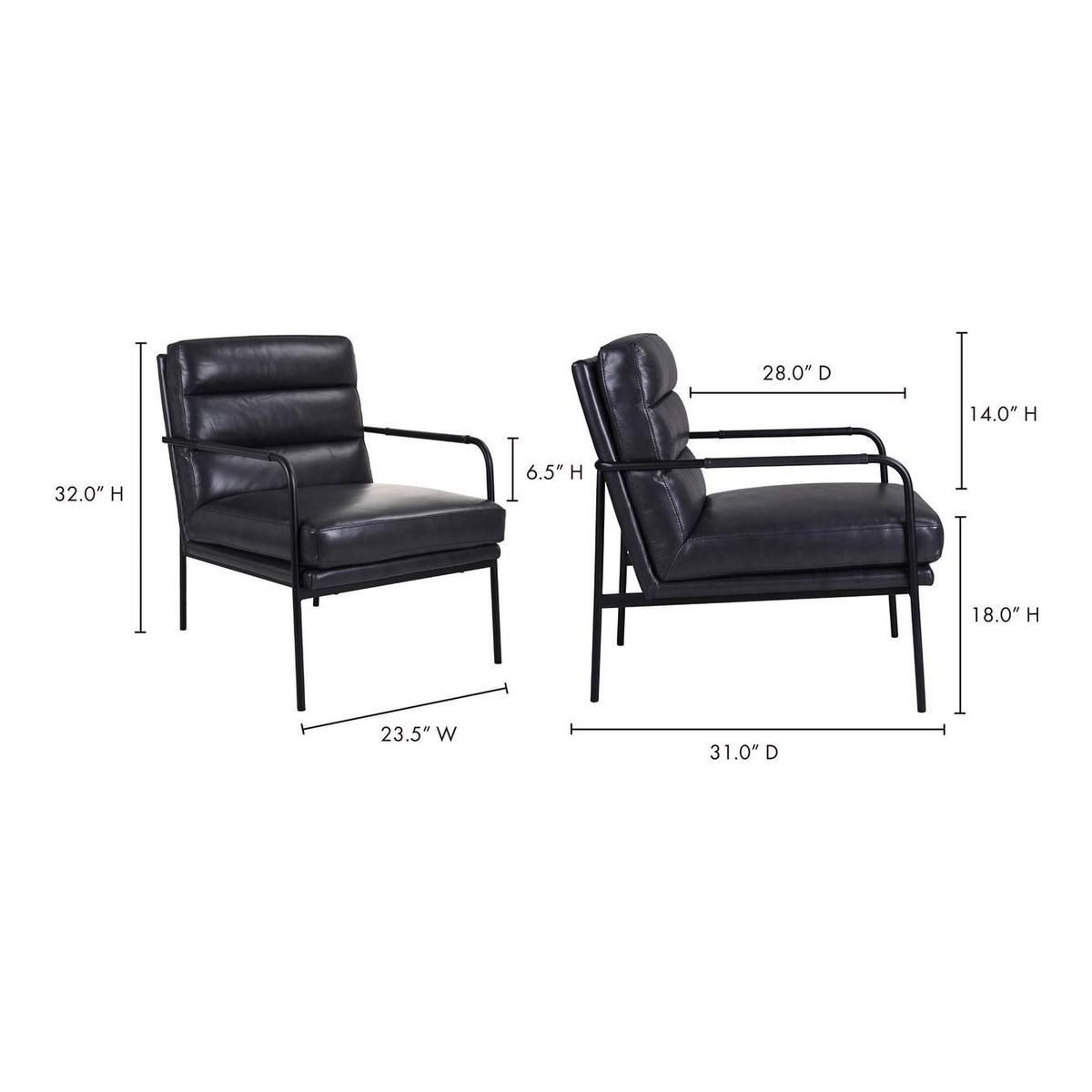 EQ-1013-02 Verlaine Chair Raven Black