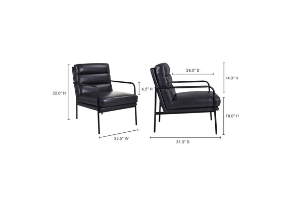 EQ-1013-02 Verlaine Chair Raven Black