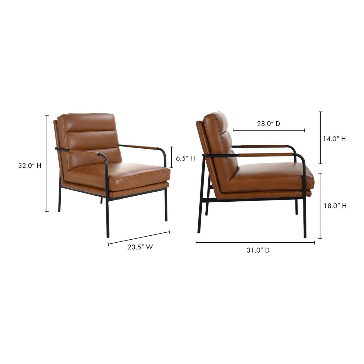 EQ-1013-03 Verlaine Armchair Chestnut Brown