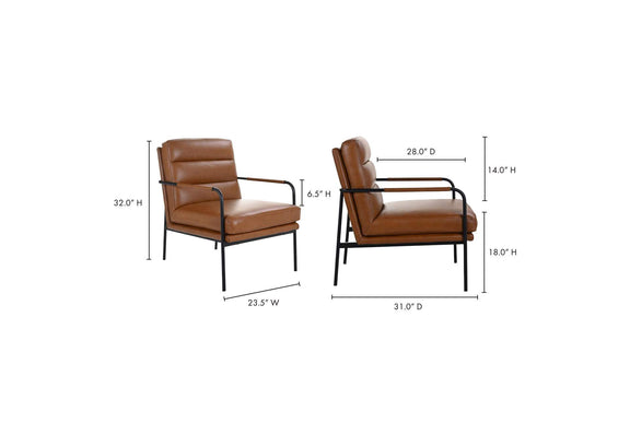 EQ-1013-03 Verlaine Armchair Chestnut Brown