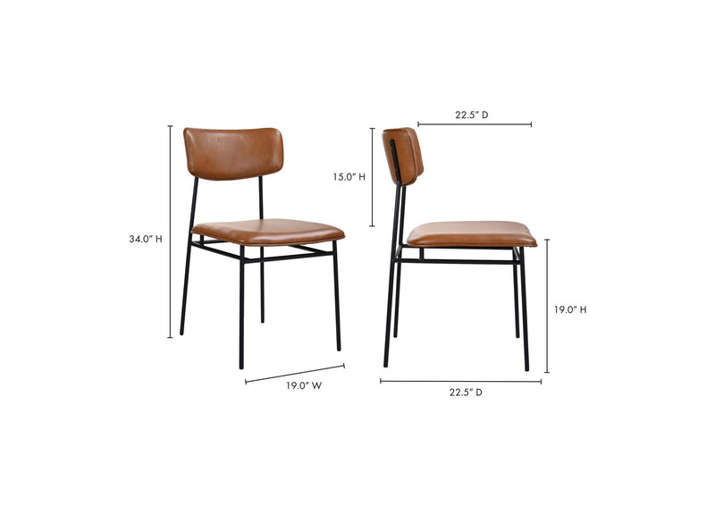 EQ-1016-03 Sailor Dining Chair Brown - Set Of Two