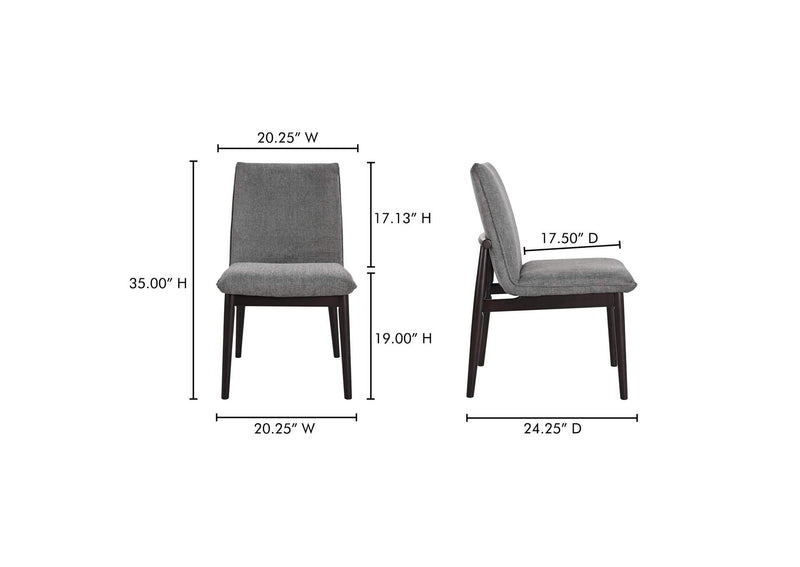 EQ-1023-25 Charlie Dining Chair Dark Grey – Set Of Two