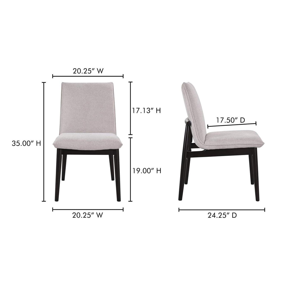 EQ-1023-34 Charlie Dining Chair Beige– Set Of Two