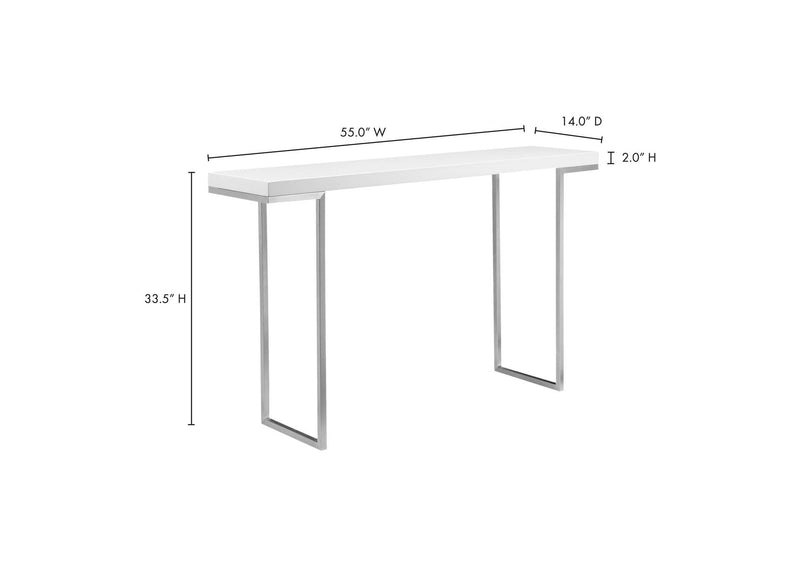 ER-1023-18-0 Repetir Console Table White Lacquer