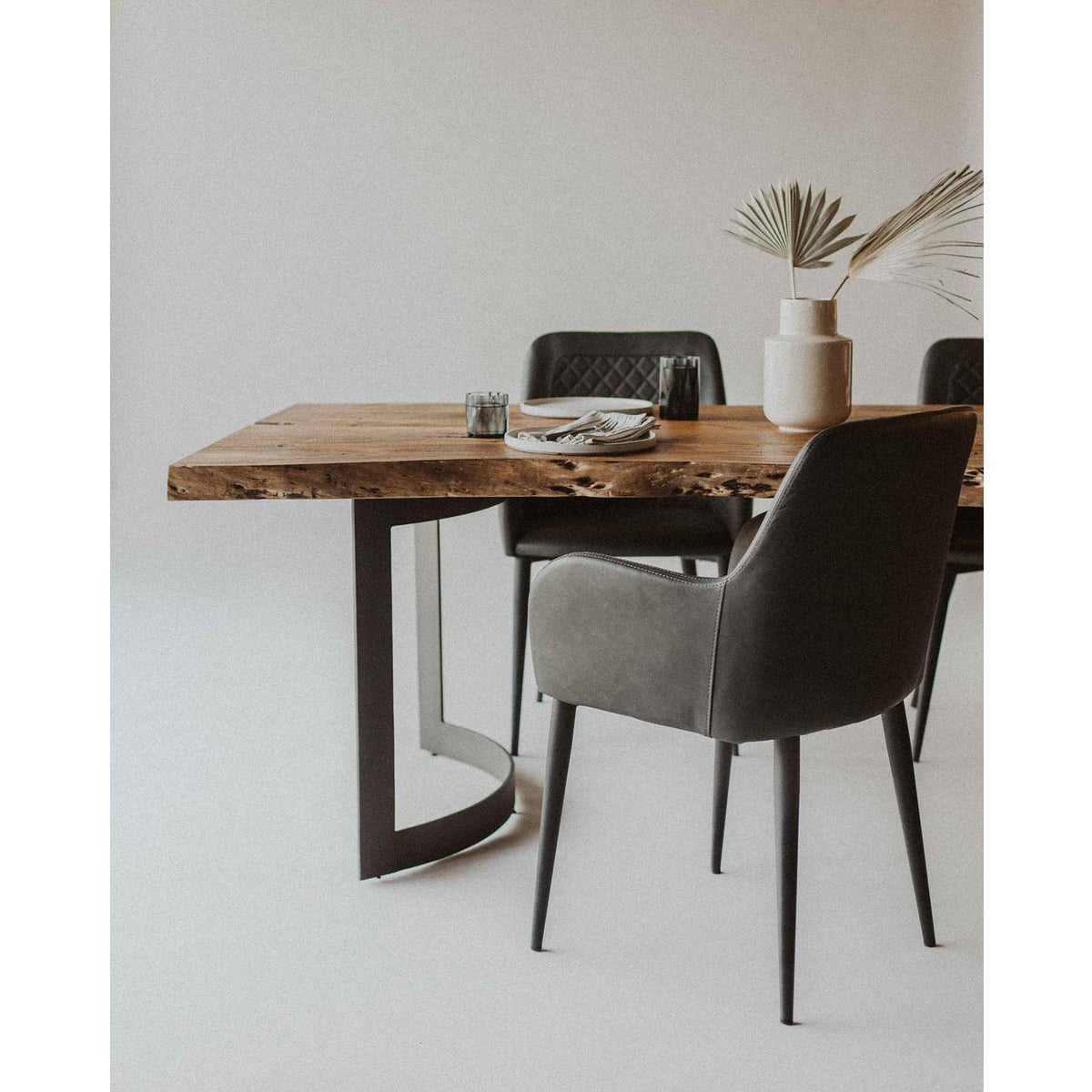 ER-2040-02 Cantata Dining Chair Slate Vegan Leather - Set of Two