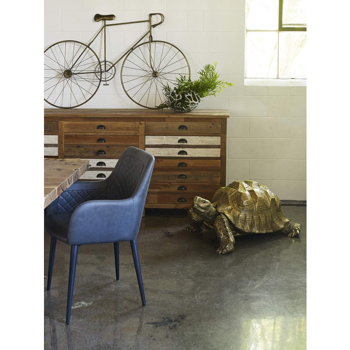ER-2040-02 Cantata Dining Chair Slate Vegan Leather - Set of Two