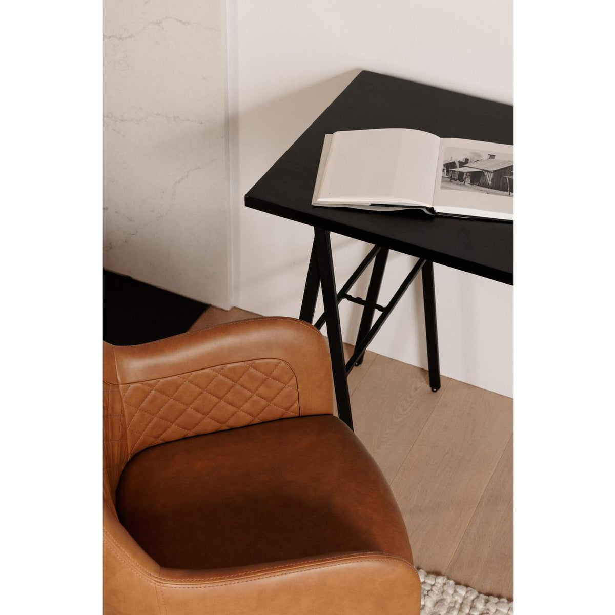 ER-2040-40 Cantata Dining Chair Tawny Vegan Leather - Set Of Two