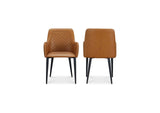 ER-2040-40 Cantata Dining Chair Tawny Vegan Leather - Set Of Two