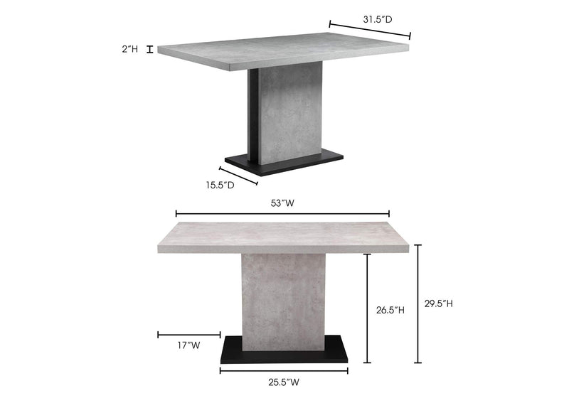 ER-2064-29-0 Hanlon Dining Table Light Grey