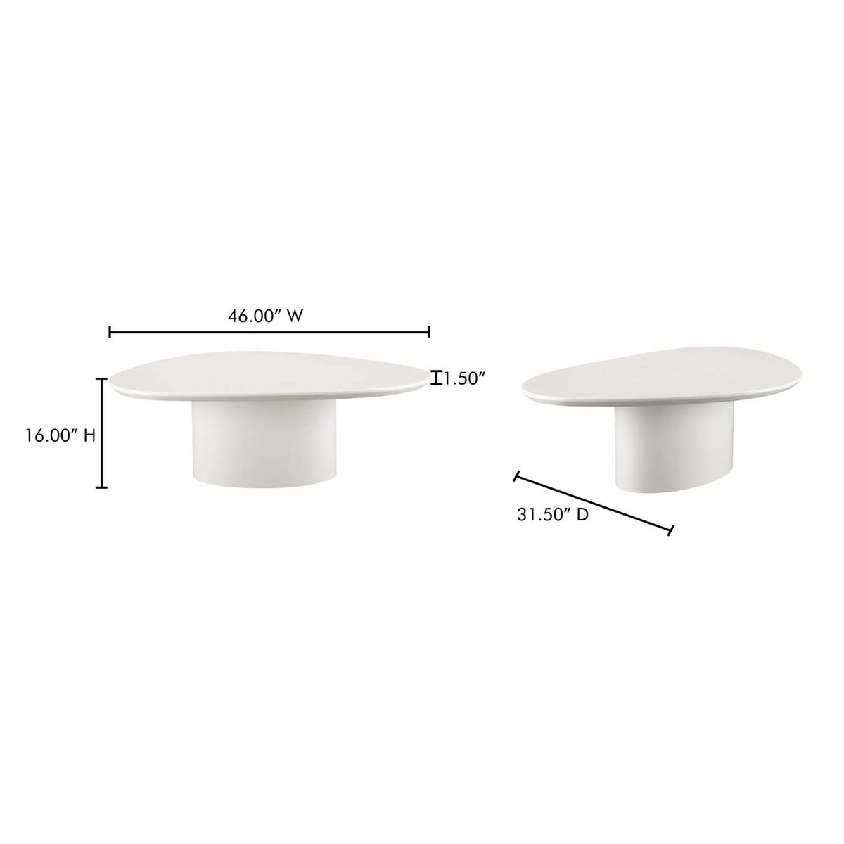 EW-1017-05-0 Eden Coffee Table Ivory Lacquer