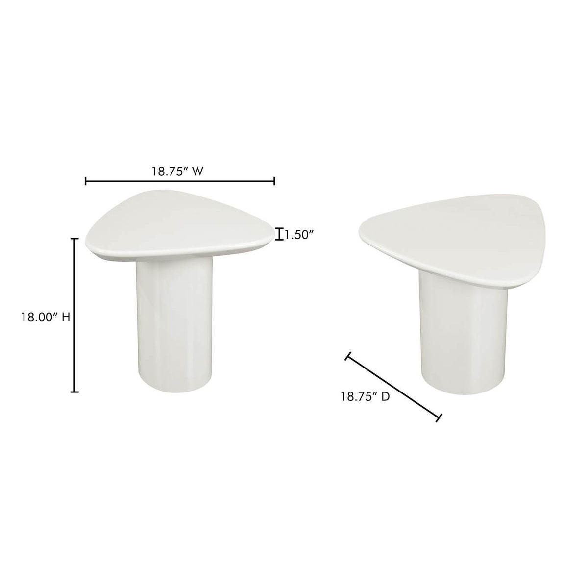 EW-1018-05-0 Eden Accent Table Ivory Lacquer