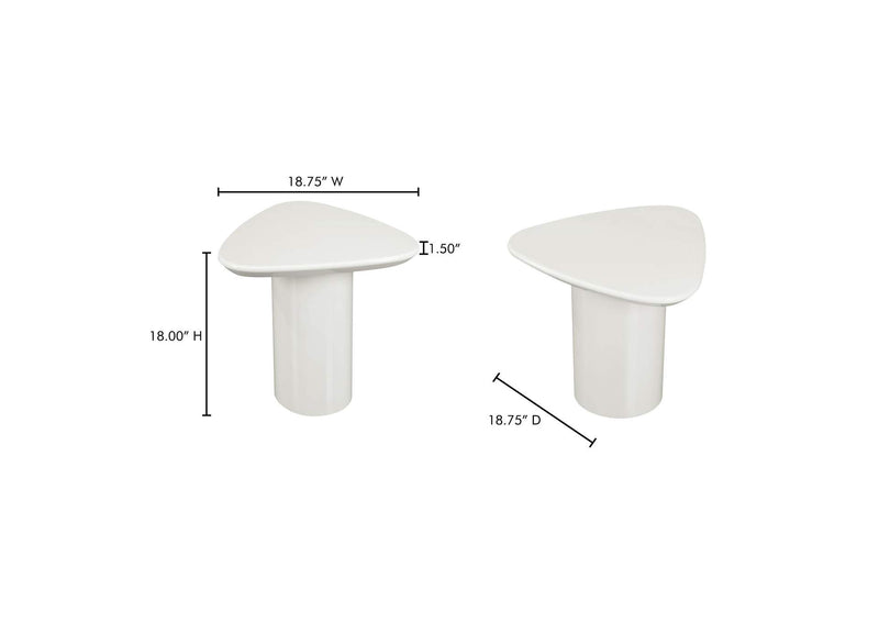 EW-1018-05-0 Eden Accent Table Ivory Lacquer