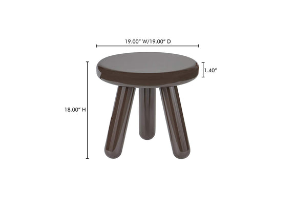 EW-1020-20 Joy Accent Table Dark Brown Lacquer