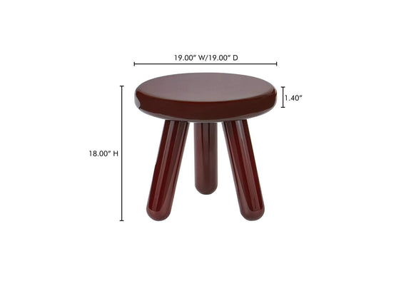 EW-1020-22 Joy Accent Table Deep Red Lacquer