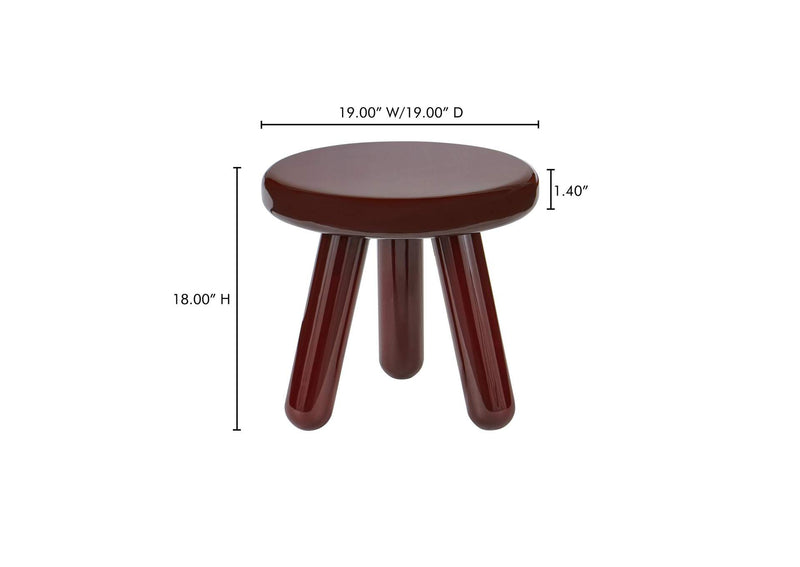 EW-1020-22 Joy Accent Table Deep Red Lacquer