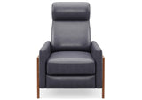 SY-1357-86-9102-94 Edge Pushback Leather Recliner | Gray