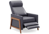 SY-1357-86-9102-94 Edge Pushback Leather Recliner | Gray