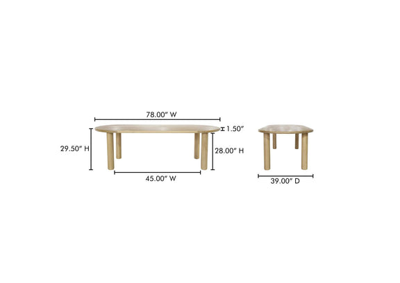 FC-1001-24-0 Milo Small Dining Table Oak