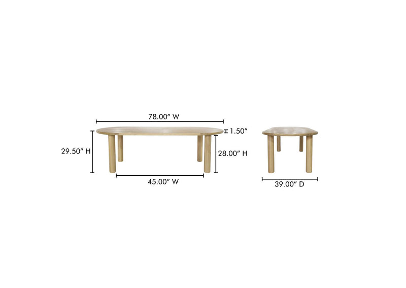 FC-1001-24-0 Milo Small Dining Table Oak