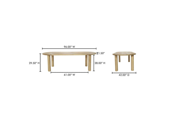 FC-1002-24-0 Milo Large Dining Table Oak