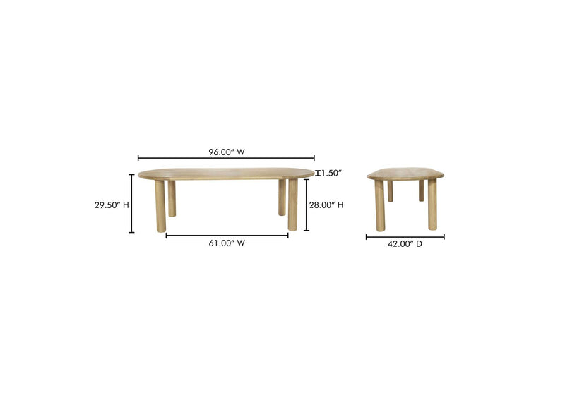 FC-1002-24-0 Milo Large Dining Table Oak