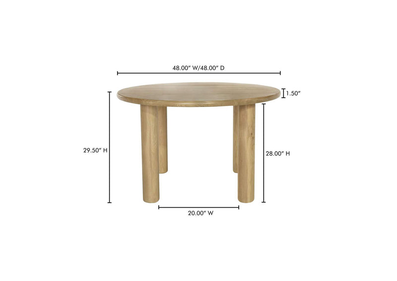 FC-1003-24-0 Milo Round Dining Table Oak