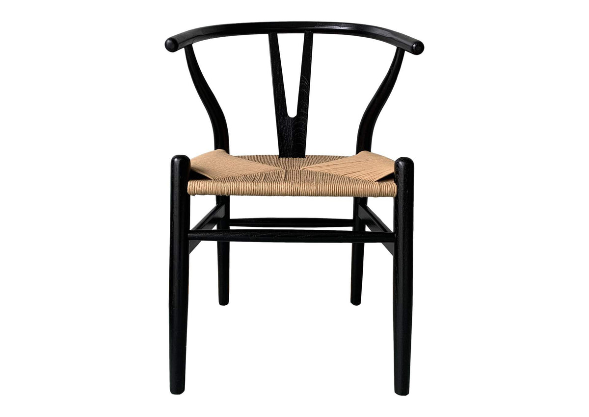 FG-1015-37 Ventana Dining Chair Black And Natural - Set Of Two