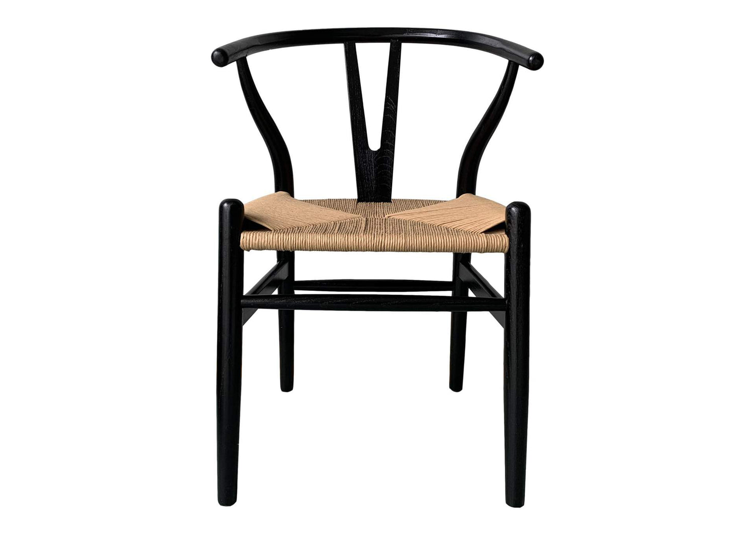 FG-1015-37 Ventana Dining Chair Black And Natural - Set Of Two