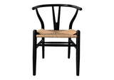 FG-1015-37 Ventana Dining Chair Black And Natural - Set Of Two