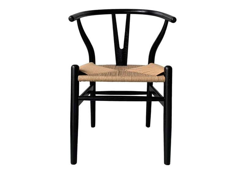 FG-1015-37 Ventana Dining Chair Black And Natural - Set Of Two