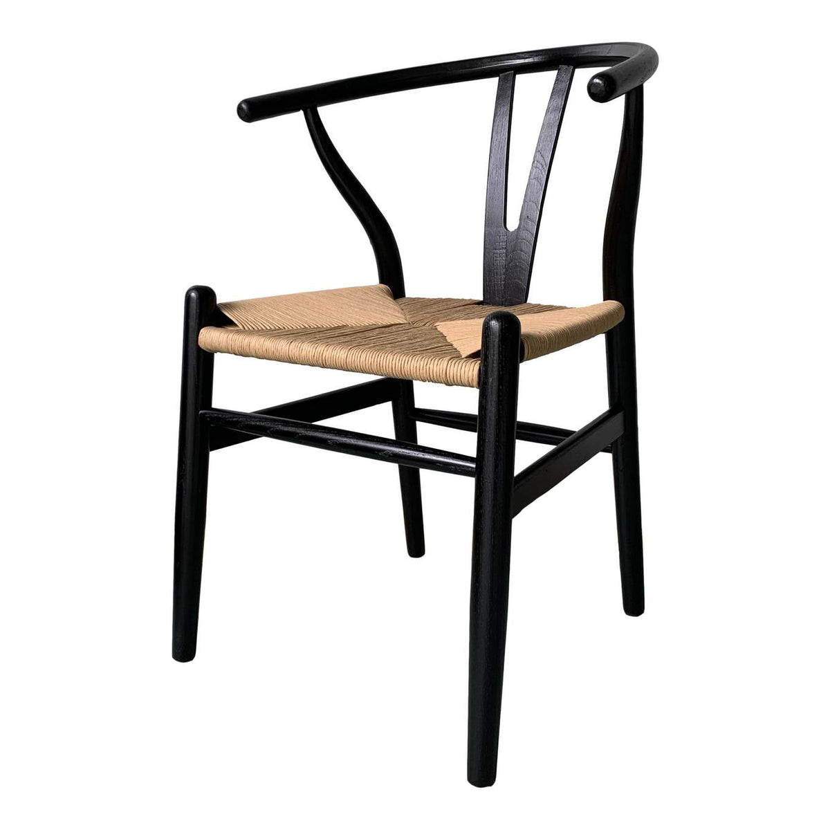 FG-1015-37 Ventana Dining Chair Black And Natural - Set Of Two