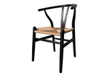 FG-1015-37 Ventana Dining Chair Black And Natural - Set Of Two