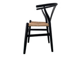 FG-1015-37 Ventana Dining Chair Black And Natural - Set Of Two