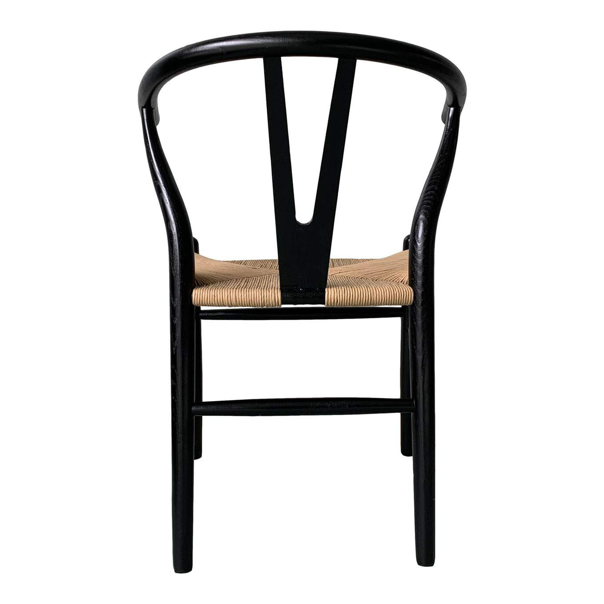 FG-1015-37 Ventana Dining Chair Black And Natural - Set Of Two