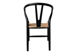 FG-1015-37 Ventana Dining Chair Black And Natural - Set Of Two