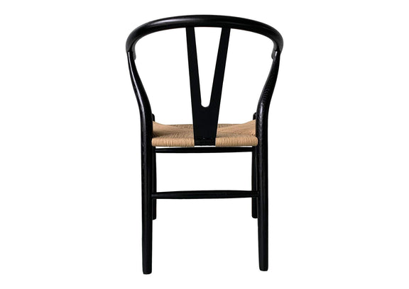 FG-1015-37 Ventana Dining Chair Black And Natural - Set Of Two