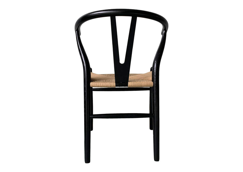FG-1015-37 Ventana Dining Chair Black And Natural - Set Of Two
