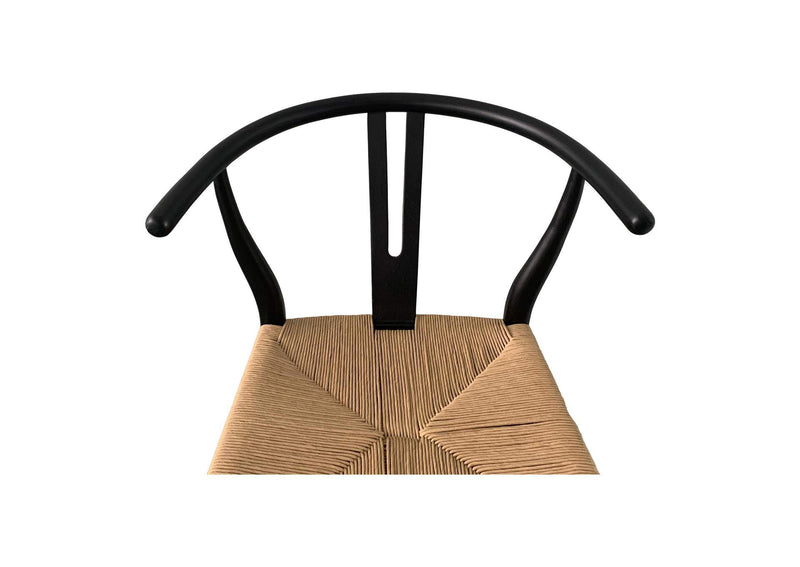 FG-1015-37 Ventana Dining Chair Black And Natural - Set Of Two