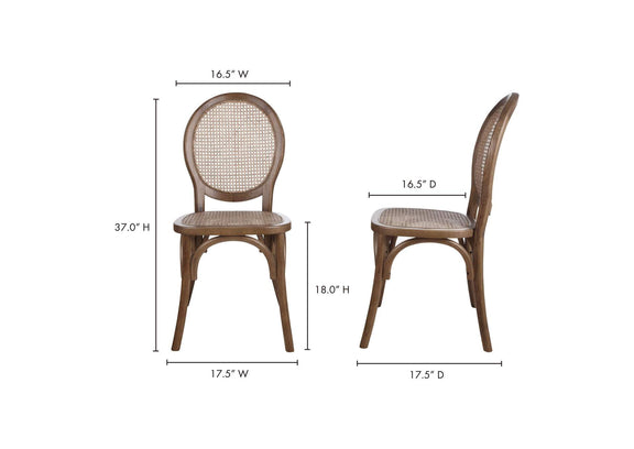FG-1016-03 Rivalto Dining Chair Brown - Set Of Two
